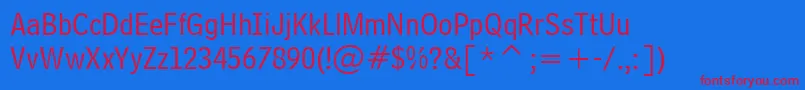 BellCentennialLtAddress Font – Red Fonts on Blue Background