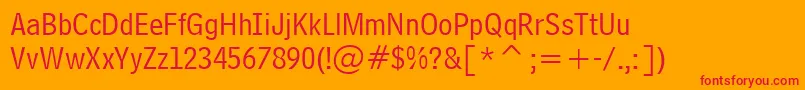 BellCentennialLtAddress Font – Red Fonts on Orange Background