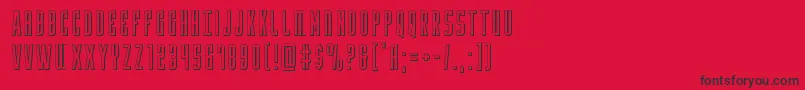 Yfiles3D-Schriftart – Schwarze Schriften auf rotem Hintergrund