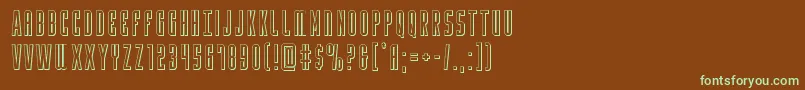 Yfiles3D Font – Green Fonts on Brown Background