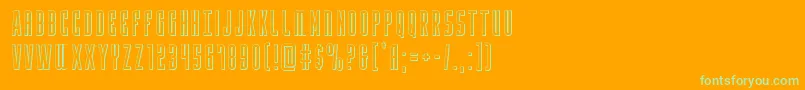 Yfiles3D-Schriftart – Grüne Schriften auf orangefarbenem Hintergrund