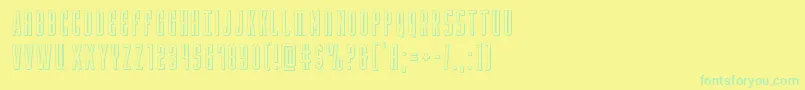 Yfiles3D-Schriftart – Grüne Schriften auf gelbem Hintergrund