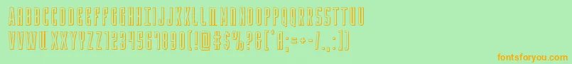Yfiles3D-Schriftart – Orangefarbene Schriften auf grünem Hintergrund