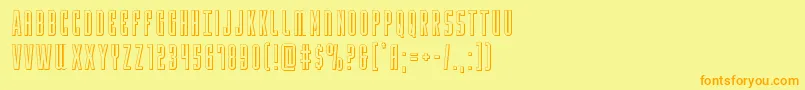 Yfiles3D Font – Orange Fonts on Yellow Background