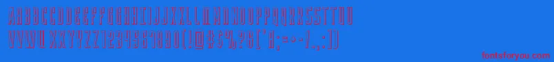 Yfiles3D Font – Red Fonts on Blue Background