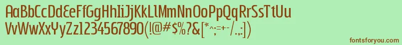 SubpearRegular Font – Brown Fonts on Green Background