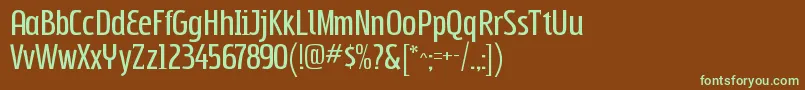 Шрифт SubpearRegular – зелёные шрифты на коричневом фоне