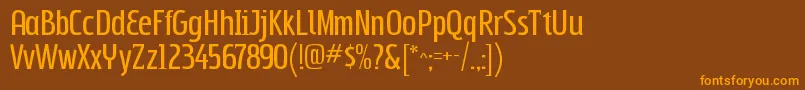 SubpearRegular Font – Orange Fonts on Brown Background