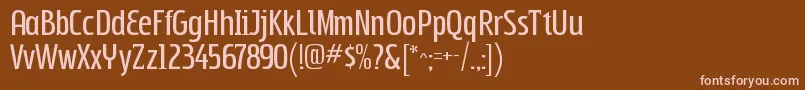フォントSubpearRegular – 茶色の背景にピンクのフォント