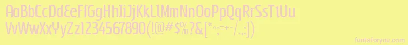 SubpearRegular Font – Pink Fonts on Yellow Background