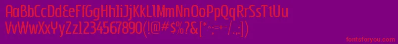 SubpearRegular Font – Red Fonts on Purple Background