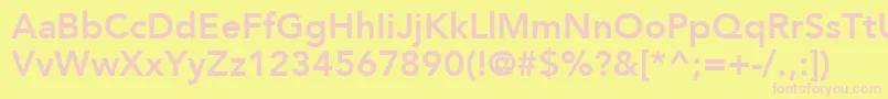AvenirLt85Heavy Font – Pink Fonts on Yellow Background