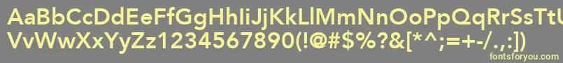 AvenirLt85Heavy Font – Yellow Fonts on Gray Background