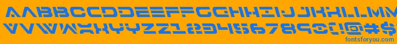 7thserviceleft Font – Blue Fonts on Orange Background