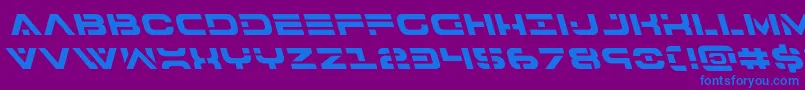 7thserviceleft Font – Blue Fonts on Purple Background