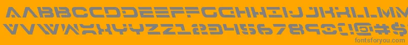 7thserviceleft Font – Gray Fonts on Orange Background