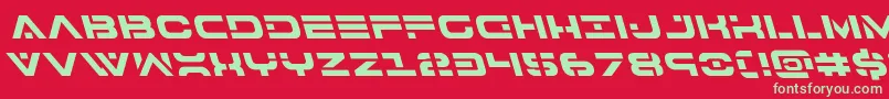 7thserviceleft Font – Green Fonts on Red Background