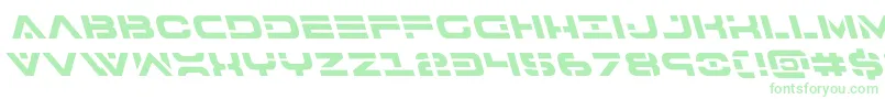 7thserviceleft Font – Green Fonts on White Background