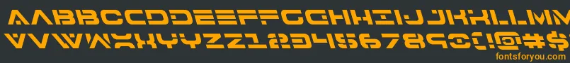 7thserviceleft Font – Orange Fonts on Black Background