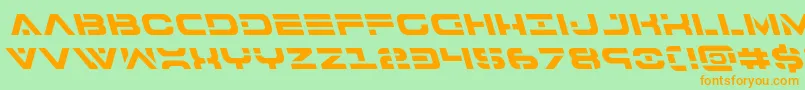 7thserviceleft Font – Orange Fonts on Green Background