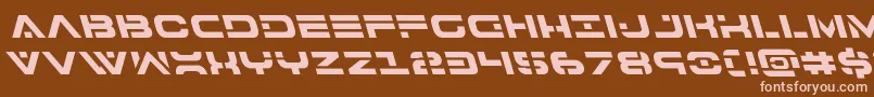 7thserviceleft Font – Pink Fonts on Brown Background