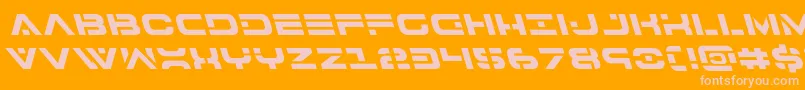 7thserviceleft Font – Pink Fonts on Orange Background