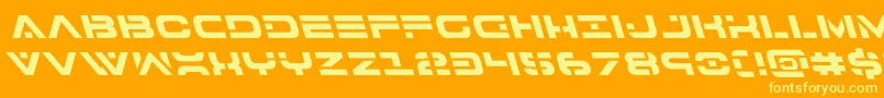 7thserviceleft Font – Yellow Fonts on Orange Background