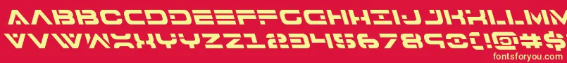 7thserviceleft Font – Yellow Fonts on Red Background