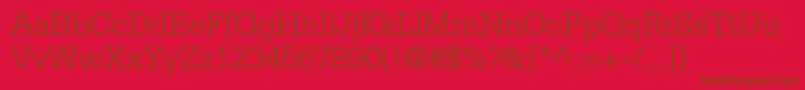 SerifastdLight-fontti – ruskeat fontit punaisella taustalla