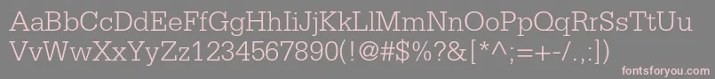 Шрифт SerifastdLight – розовые шрифты на сером фоне