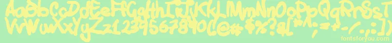 fuente Tuschtouch1 – Fuentes Amarillas Sobre Fondo Verde