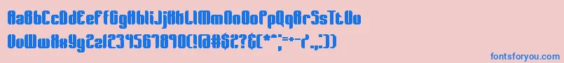 フォントWager – ピンクの背景に青い文字
