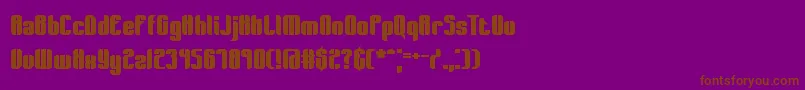 Wager-Schriftart – Braune Schriften auf violettem Hintergrund