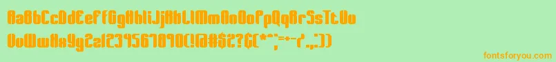 Wager Font – Orange Fonts on Green Background