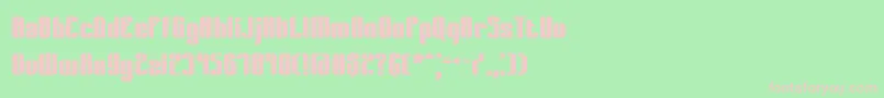 Wager Font – Pink Fonts on Green Background