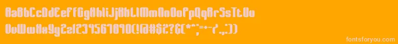 フォントWager – オレンジの背景にピンクのフォント