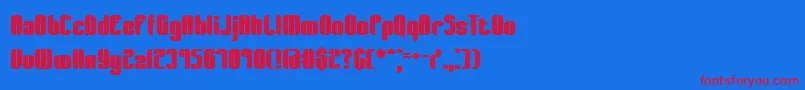 Wager Font – Red Fonts on Blue Background