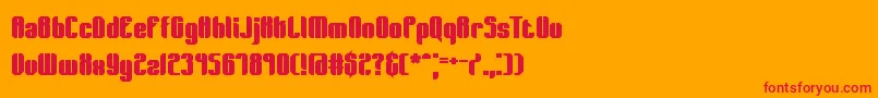 Wager-Schriftart – Rote Schriften auf orangefarbenem Hintergrund
