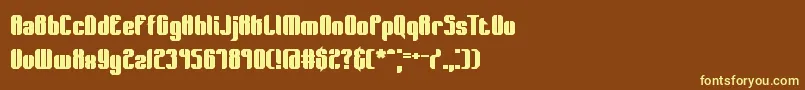 Wager Font – Yellow Fonts on Brown Background
