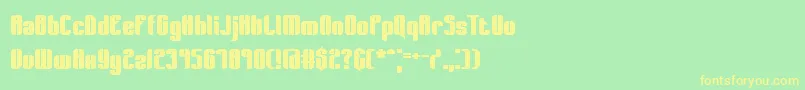 Wager Font – Yellow Fonts on Green Background