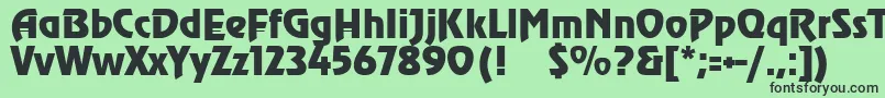 SanasoftAgra.Kz Font – Black Fonts on Green Background