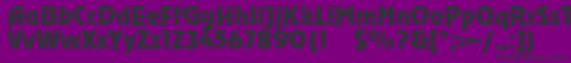 フォントSanasoftAgra.Kz – 紫の背景に黒い文字