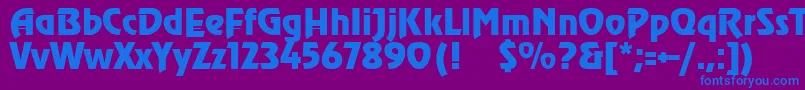 SanasoftAgra.Kz Font – Blue Fonts on Purple Background