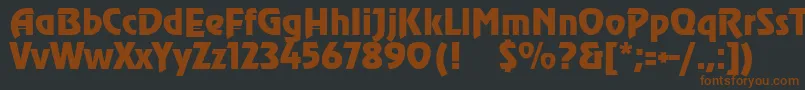 SanasoftAgra.Kz Font – Brown Fonts on Black Background