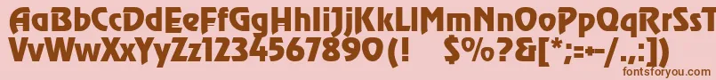 SanasoftAgra.Kz Font – Brown Fonts on Pink Background