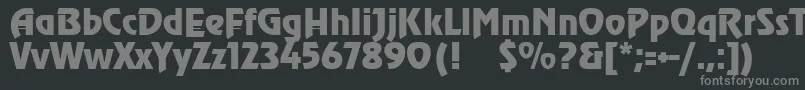 Шрифт SanasoftAgra.Kz – серые шрифты на чёрном фоне