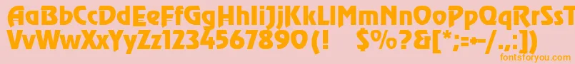 SanasoftAgra.Kz Font – Orange Fonts on Pink Background
