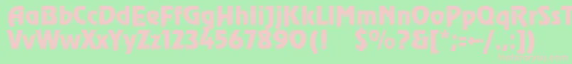 SanasoftAgra.Kz Font – Pink Fonts on Green Background