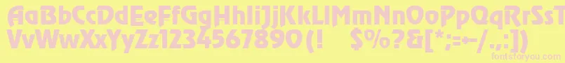 SanasoftAgra.Kz Font – Pink Fonts on Yellow Background