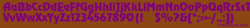 SanasoftAgra.Kz Font – Purple Fonts on Brown Background